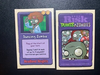 CARTÃO DE AÇÃO 2013 Risk PLANTS vs ZOMBIES Dancing Zombie Headland Heights - Imagem 1 de 2