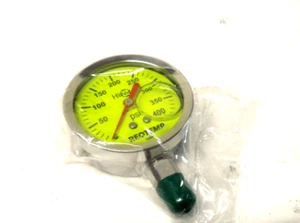 Gauge 2-1/2" Face S/S Case 0-400 PSI 1/4" NPT Stainless Tube & Socket FILL 909B2 - Picture 1 of 3