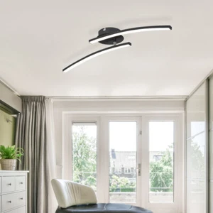 Deckenleuchte Deckenlampe Tageslichtleuchte LED Stab Design schwarz 12 W L 59 cm - Bild 1 von 12