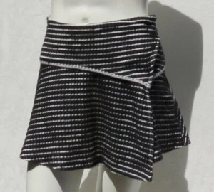 Free People Urban Outfitters Minirock schwarz weiß strukturiert Baumwolle ausgestellt XS 0 - Bild 1 von 5