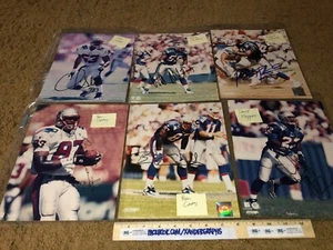 PRO BOWL FOOTBALL AFC EAST AUTOGRAPHED 8X10 LOT (18) BRYAN COX BRYCE PAUP MOULDS - Picture 1 of 4