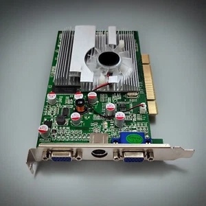 NEW Dual VGA GeForce FX 5500 FX5500 256 MB PCI 3D Video Card Graphics 2048x153N8 - Picture 1 of 9