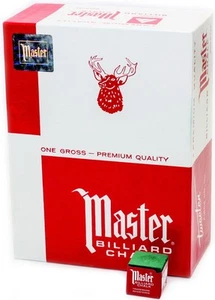 Billard Pool Kreide, Packung mit 144 Würfel, grün, mit Schutzbox - Professioni... - Bild 1 von 2