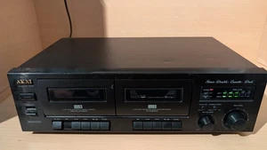 AKAI HX-27W Double Cassette Deck Stereo - Bild 1 von 6