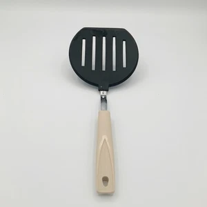 Vintage Ekco Nylon Slotted Spatula Turner Flipper Wide Round Utensil Black USA - Picture 1 of 9