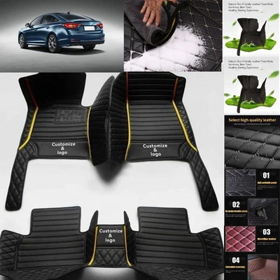 For Hyundai Sonata Car Floor Mats Custom Waterproof Luxury Carpets Auto Liner - Image 1 of 4