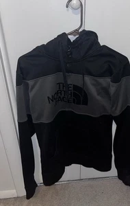 Northface Black/Gray Zipped Hoodie Mens Small Size - Picture 1 of 1