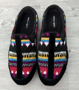 EASY SPIRIT TRAVELTIME WOMEN’S 8.5M Textile Mules Southwest Design Unique - Picture 1 of 6