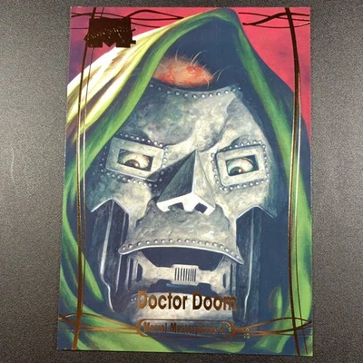 # /999 Doctor Doom Gold Foil 5x7 Marvel Masterpieces XL 2023 Oversized Card - Image 1 of 4