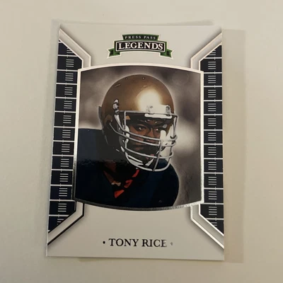 2011 Press Pass Legends Tony Rice Notre Dame Fighting Irish Football Card #74 - Image 1 of 2