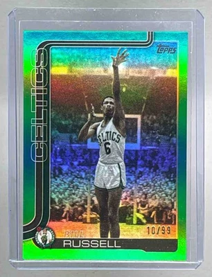 Bill Russell 2025 Topps #251 verde arco iris/99 Celtics combinación de colores Foto 1 de 3