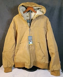 G.H. Bass & Co. Men's Sherpa Lined Canvas Jacket Brown - Picture 1 of 11