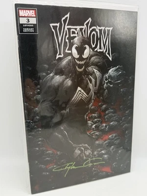 🔥 Coprivestito Venom #3 Clayton Crain Trade Verde Firmato Marvel - Raro - Immagine 1 di 4