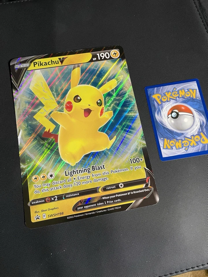 Pikachu V SWSH198 Jumbo Cards Holo Pokemon Card - Image 1 of 1