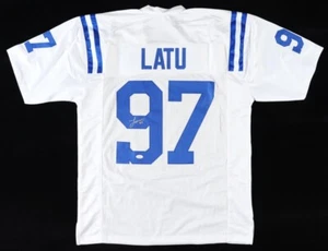 INDIANAPOLIS COLTS LAIATU LATU SIGNED AUTOGRAPHED PRO STYLE CUSTOM JERSEY - Imagen 1 de 3