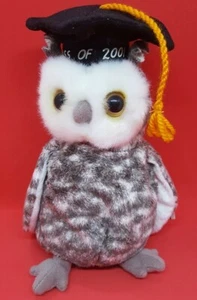 TY 2001 SMART the OWL BEANIE BABY - MINT with MINT TAGS - Picture 1 of 6