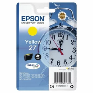 Original Epson 27, Yellow Ink Cartridge, WorkForce WF7110DTW, WF7610DWF, T2704 - Picture 1 of 1