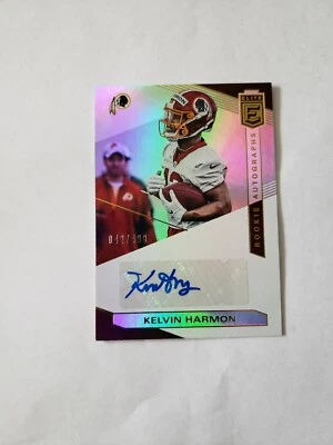 2019 Elite Rookie Autographs Kelvin Harmon 42/499 - Image 1 of 2