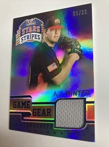 2015 AJ (A.J.) Minter Game Worn Jersey Patch Relic /25 SP Rare - Picture 1 of 5