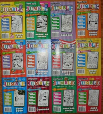 Lot of 12 Penny Press Jumble Puzzle Books Unsorted Mixed (LOT OF 12 ONLY) Word