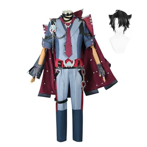 Game Genshin Impact Wriothesley Cosplay Costume Judge Uniform Full Set W/Wig - Picture 1 of 23