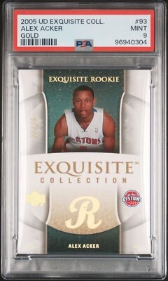 2005 Upper Deck UD Exquisite Alex Acker Rookie Gold /25 #93 PSA 9 - Image 1 of 2