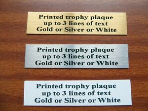 Trophy Plaque Black printed text 70x16mm Plate Plaque Picture Frame, Film Cell