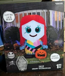 NEW Nightmare Before Christmas 30th Sally Blow Up Inflatable Light Up 3.5 Ft NEW - Picture 1 of 4