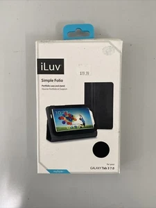 iLuv Samsung GALAXY Tab 3 10.1 Case / Stand - Black Faux Leather NEW - Picture 1 of 2