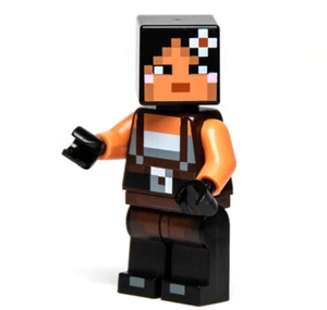 LEGO Minecraft Skin 2 Minifigure Farmgirl (min035) Female Flower and Suspenders - Picture 1 of 8