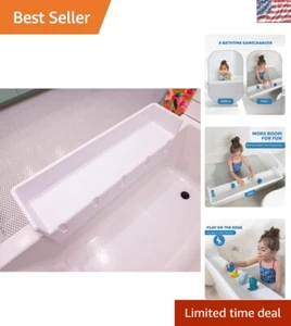 Bathtub Splash Guard Play Shelf - Mess-Free Bath Time Organizer for Toddlers - Picture 1 of 7