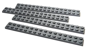 Lego-Menge 4-grau/grau, Platte 2 x 16 - Bild 1 von 1