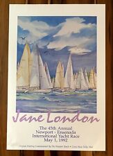 Newport Beach 45th Annual Ensenada Yacht Race 1992 Sailing Poster by Jane London