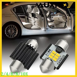 31MM FESTOON 3020 LED BULBS 12V WHITE INTERIOR DOME MAP LIGHT 6-SMD AUXITO 2~10X - Picture 1 of 18