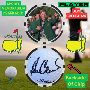1984 Masters Winner Ben Crenshaw Poker Chip With Signature - Picture 1 of 2