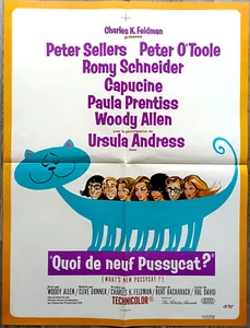 QUOI DE NEUF PUSSYCAT/AFFICHE ORIGINALE 60X80/CLIVE DONNER/O'TOOLE/SELLERS/ALLEN - Picture 1 of 1