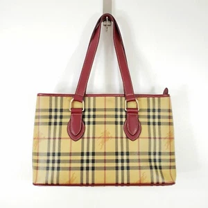 Burberry Haymarket Medium Regent Tote Red Trim Limited Edition - Picture 1 of 20