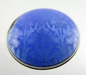 Spaulding and Co Chicago Sterlingsilber blau Emaille Taschenuhrdeckel WIE BESEHEN - Bild 1 von 13