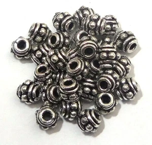 15 Pcs 6mm Daisy Spacer Bead AntiqueS Silver Plated Jewelry Making - Picture 1 of 3