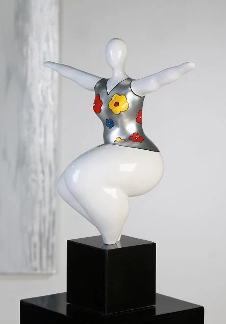 79421 Scultura Bianco Ballerina Poli · Bianco/Argento/Colorato Altezza 56 CM - Immagine 1 di 1
