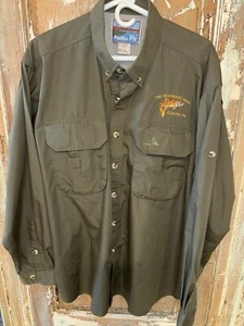Pacific Fly Langarm belüftetes Fliegenfischen Shirt gefiederter Haken PA Größe Large - Bild 1 von 12