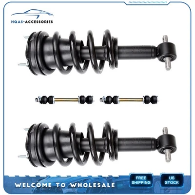 Front Complete Struts Sway Bar End Link For 2008-2013 Chevrolet Silverado 1500 - Imagem 1 de 4