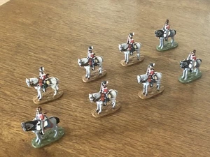 Erleben Sie Waterloo Del Prado...8x British Mounted Standing To Attention - 28mm sehr guter Zustand - Bild 1 von 6