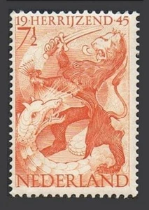 Netherlands 277 3 stamps, MNH. Michel 443. Liberation or Rising again, 1945. - Picture 1 of 1