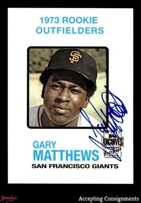 2001 Topps Archives Autographs #TAA137 Gary Matthews AUTO GIANTS - Image 1 of 2