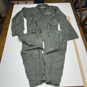 USAF CWU-27/P Flight Suit 38R Sage Green 1978 Flame Resistant Anti-Cold Clothing - Bild 1 von 6