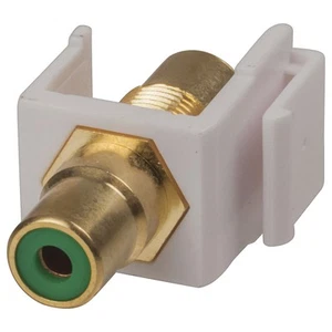RCA Green Keystone Insert Gold Plated - Picture 1 of 1
