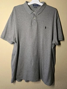 Polo Ralph Lauren Poloshirt grau Custom Slim Fit Herren XXL 100% weiche Baumwolle  - Bild 1 von 4