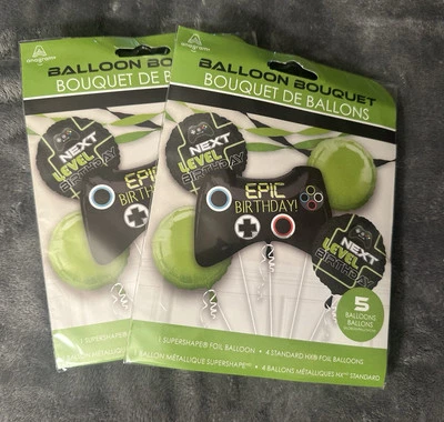 Videojuego Cumpleaños Decoraciones Globo Ramo 2 Paquetes Jugadores Retro Niños Adultos Foto 1 de 4