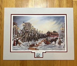 Budweiser A Prefect Christmas A.P. Artists Proof Print By Susan Sampson 186/500 - Picture 1 of 11
